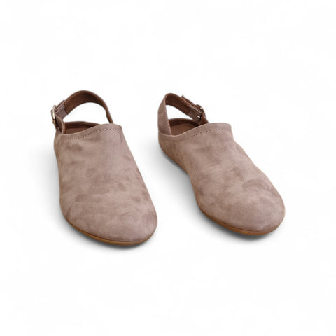 Zeudi - sabot slingback - pelle suede cachemire - sabbia
