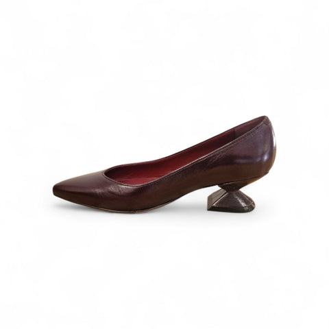 Linda - décolletè vernice naplak bordeaux