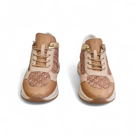 Silvy - pelle beige - cuoio - oro