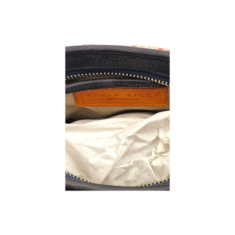 Borsa in pelle bleu'