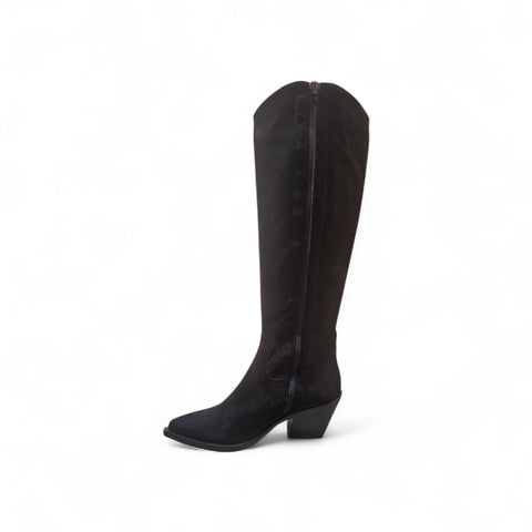 Julia - Stivale alto in pelle nero