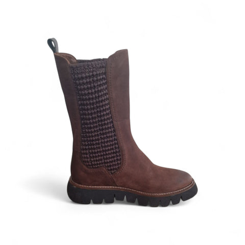 Gio - Stivale beatles in pelle cioccolato kombat