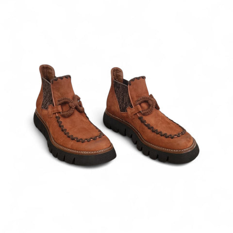 Alice - Stivaletto beatles pelle tabacco