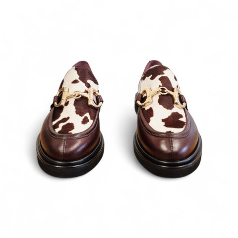 Gio - Mocassino pelle cioccolato - cavallino lux