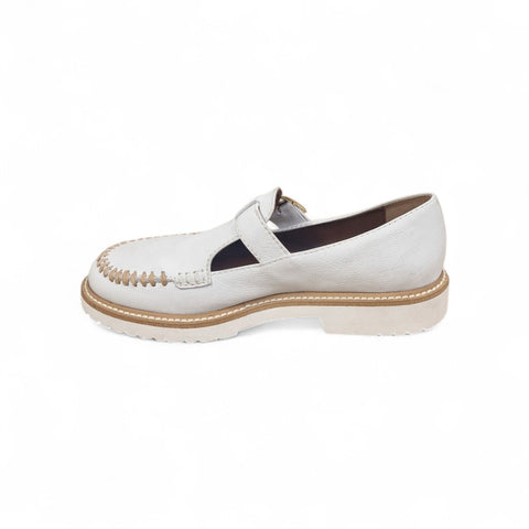 Jasmine - mocassino con cinturino pelle latte