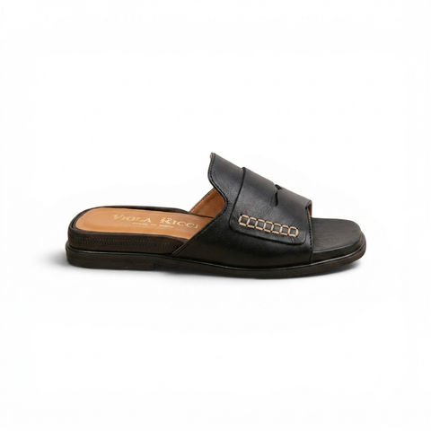 Mara - ciabatta in pelle nero