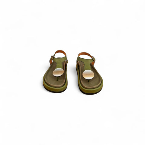 Sole - Infradito nappa muschio madreperla - look
