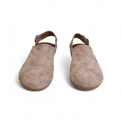 Zeudi - sabot slingback - pelle suede cachemire - sabbia