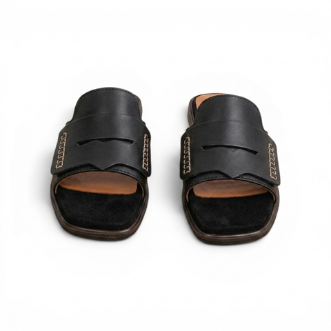 Mara - ciabatta in pelle nero