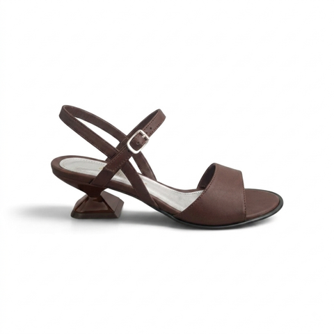 Aurora - Sandalo in pelle cioccolato