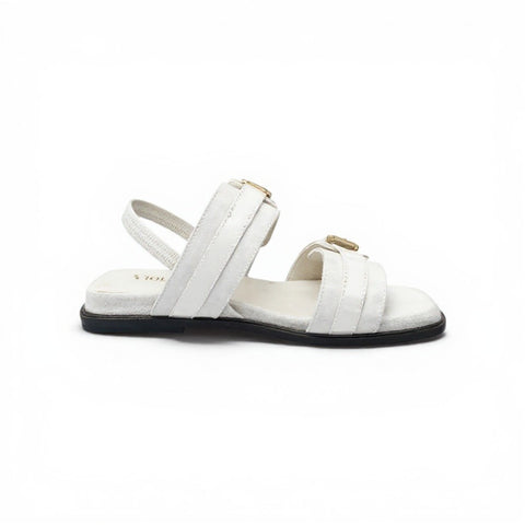 Mara - sandalo in pelle bianca