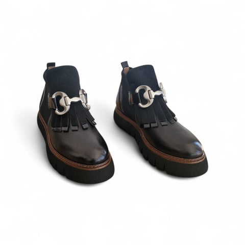 Gio' - Stivaletto beatles nero con frangia